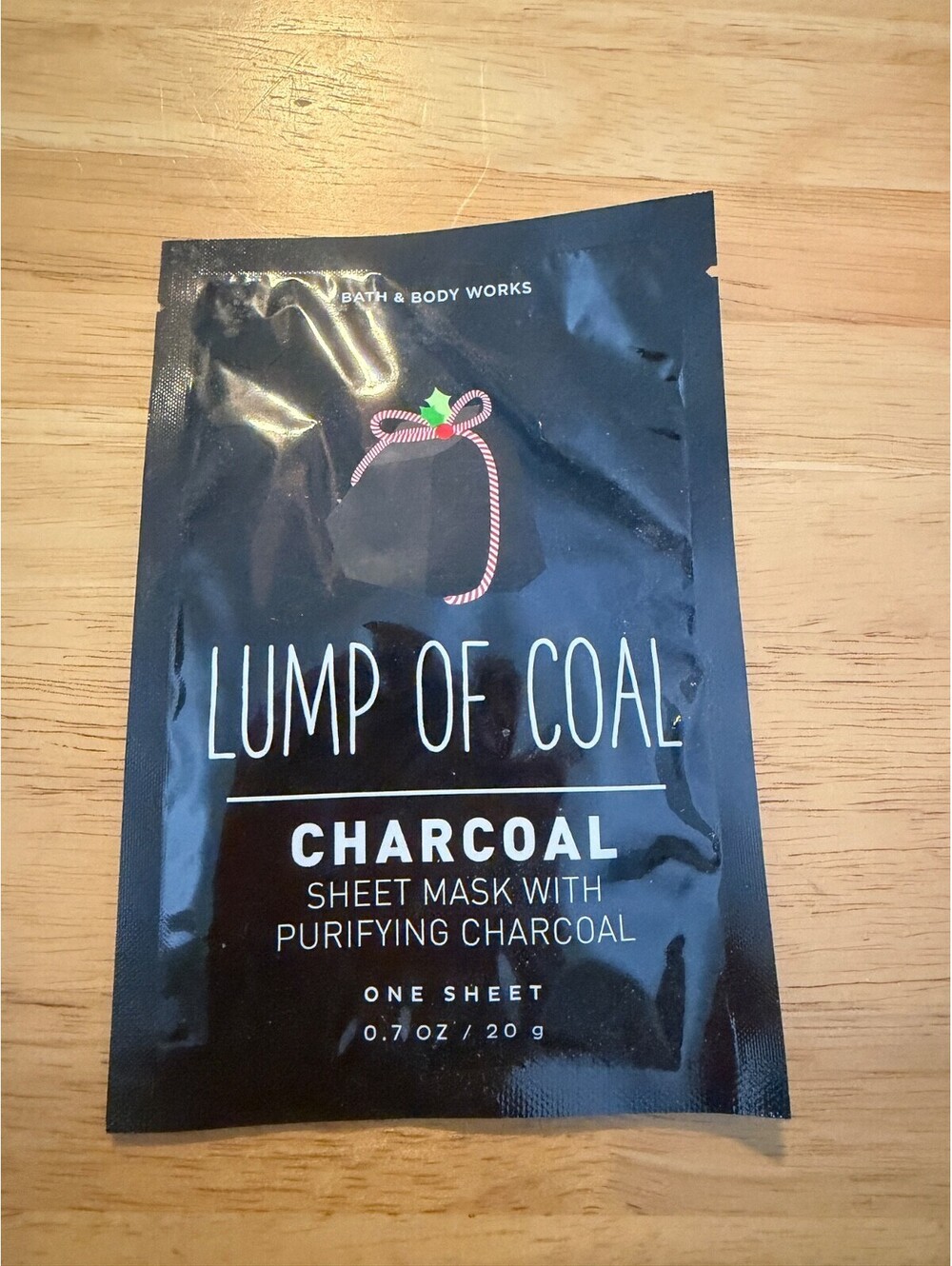 Bath & Body Works Lump Of Coal Charcoal Sheet Mask